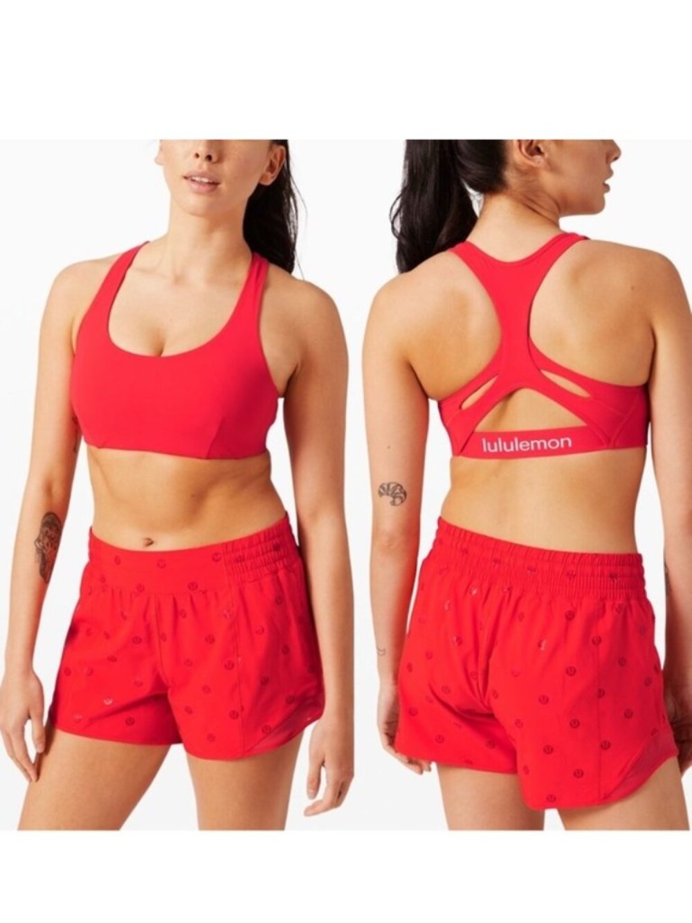 Lululemon | Carnation Red Strong Identity Bra | Size 4